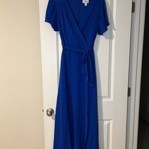 Premier Amour Women's Royal‎ Blue Chiffon Dress Size 2